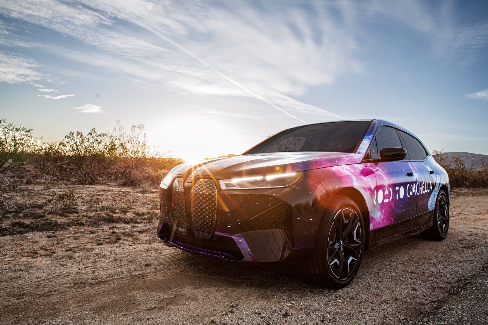 BMW iX with Doja Cat custom wrap