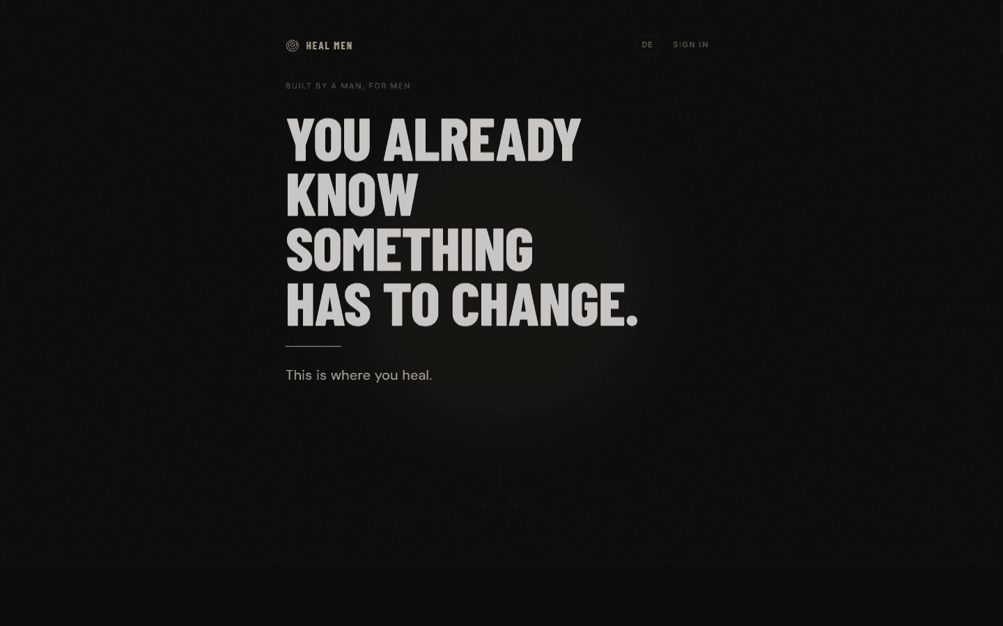 Healmen — A Training Platform for Men Who Want to Grow