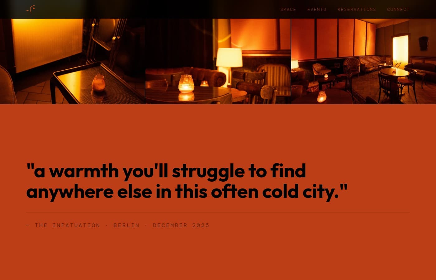 Honey Lou website, interior gallery and press quote